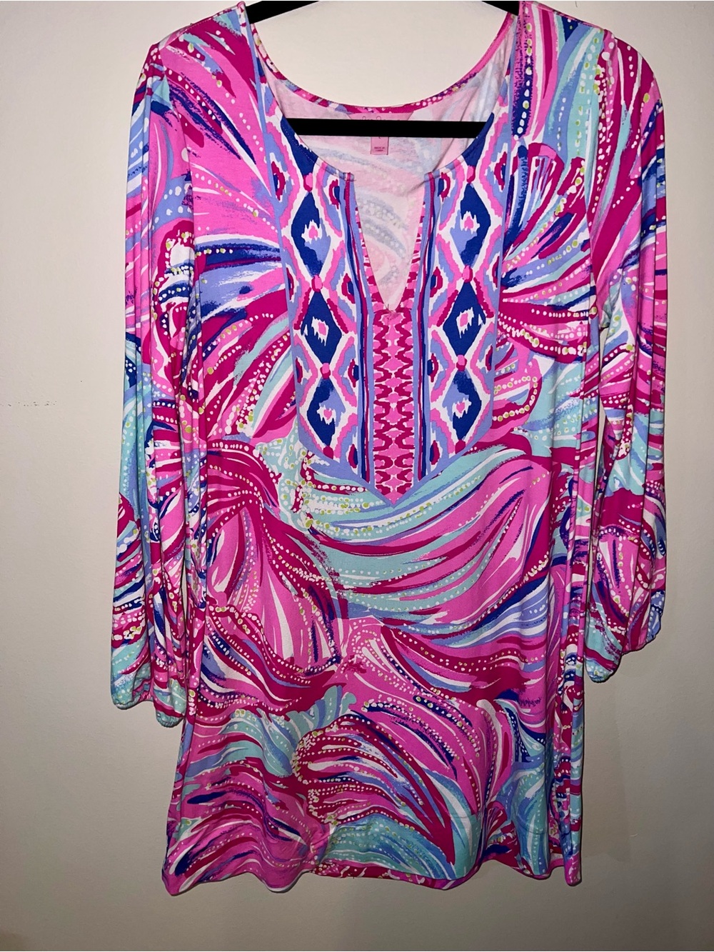 Lilly Pulitzer Pink & Aqua Printed Dress